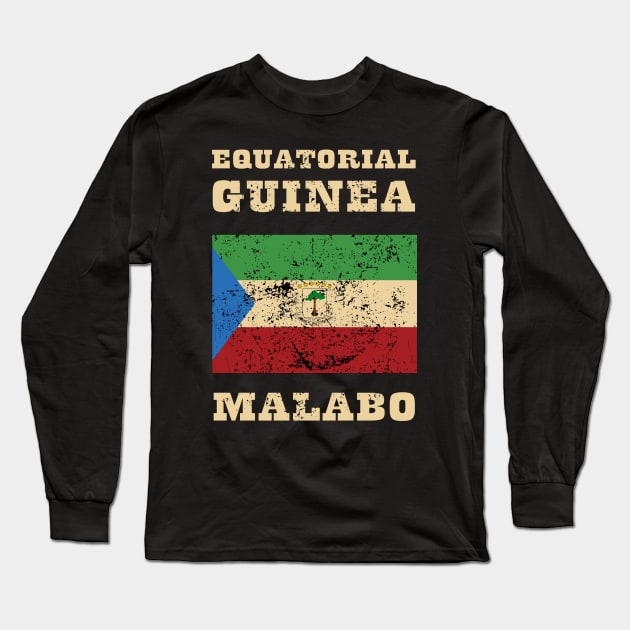 Flag of Equatorial Guinea Long Sleeve T-Shirt by KewaleeTee